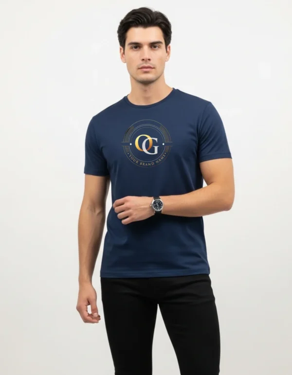 Men’s Cotton Blue Color Regular fit T-Shirt | Half Sleeves