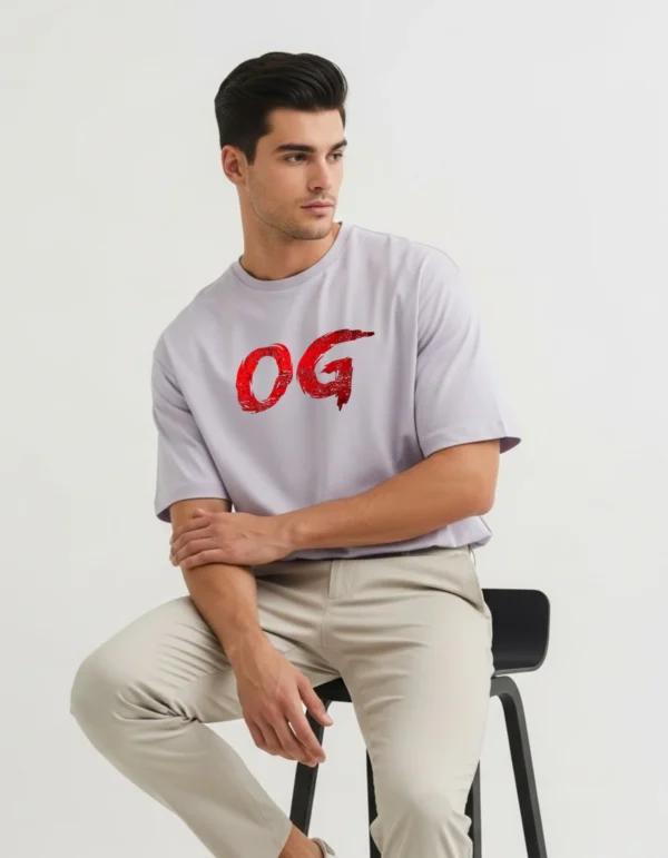 OG Printed Men’s Cotton Oversized T-Shirt | Half Sleeves
