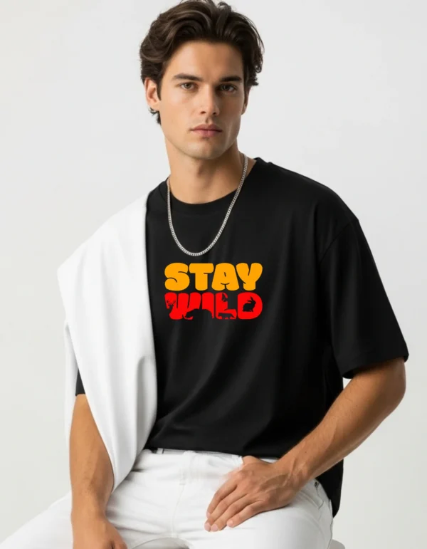 Men’s Cotton Printed Oversized T-Shirt | Half Sleeves