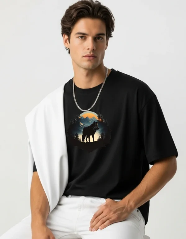 Men’s Cotton Printed Oversized T-Shirt | Half Sleeves