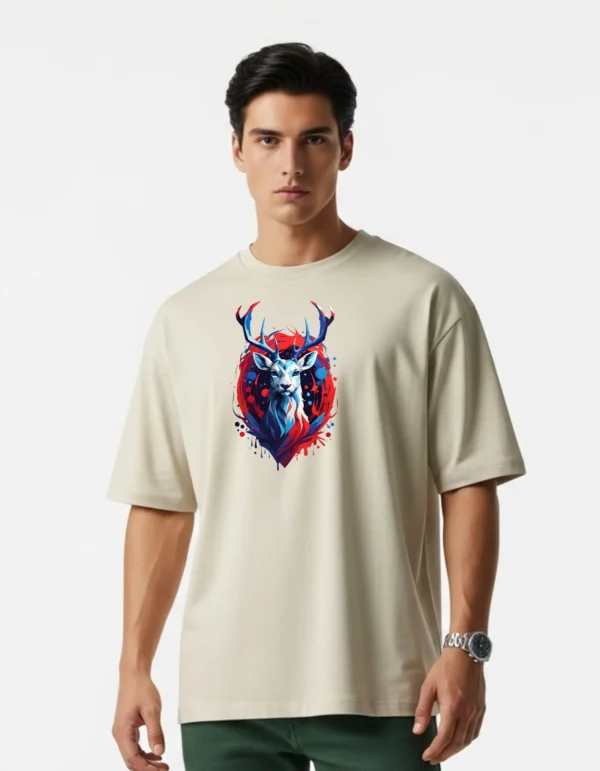 Men’s Cotton Printed Oversized T-Shirt | Half Sleeves
