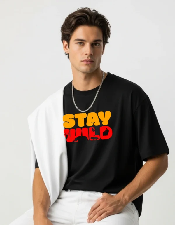 Men’s Cotton Printed Oversized T-Shirt | Half Sleeves