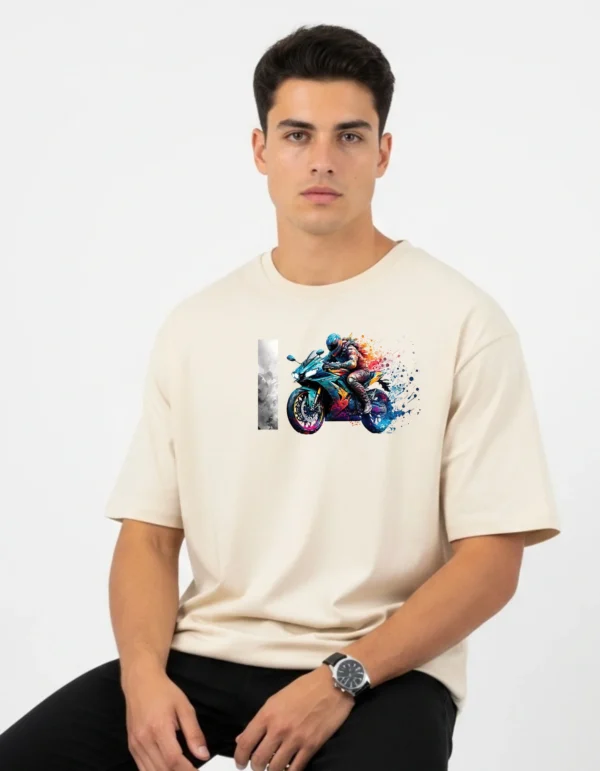 Men’s Cotton Printed Oversized T-Shirt | Half Sleeves