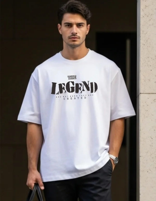 Men’s Cotton Printed Oversized T-Shirt | Half Sleeves | Legend Printed